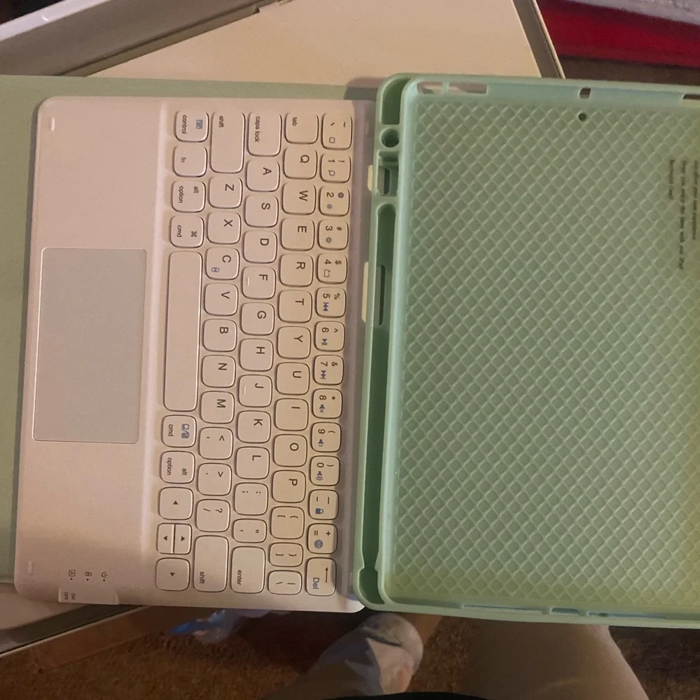 New iPad case fits up air 3 and up except for the small ones detachable keyboard
